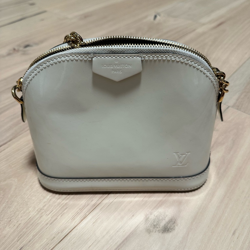 Louis Vuitton Alma Mini | Crossbody | White Patent Leather | Authentic
